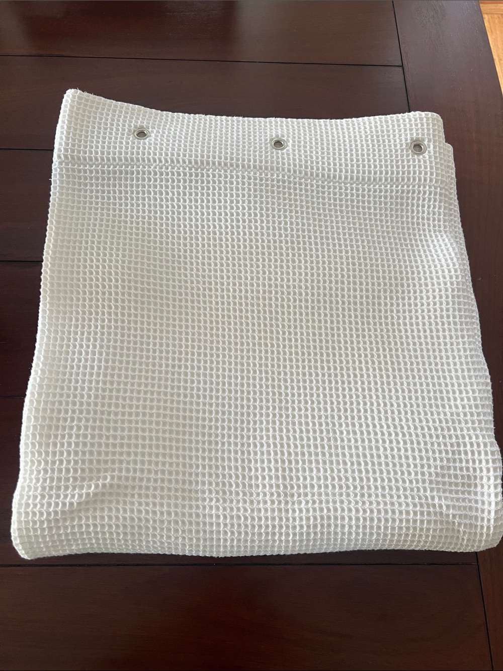 Pottery Barn waffle weave cotton shower curtain